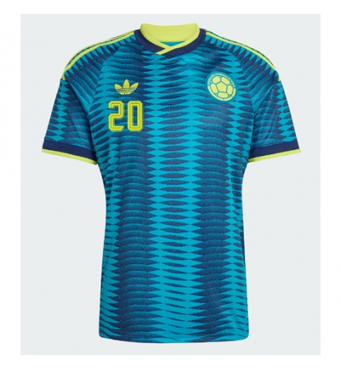 Colombia Juan Fernando Quintero #20 Uit tenue WK 2026 Voetbalshirt Korte Mouw 2 Colombia Juan Fernando Quintero #20 Uit tenue WK 2026 Voetbalshirt Korte Mouw 2