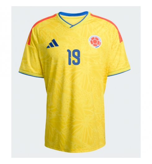 Colombia Rafael Santos Borre #19 Thuis tenue WK 2026 Voetbalshirt Korte Mouw 2 Colombia Rafael Santos Borre #19 Thuis tenue WK 2026 Voetbalshirt Korte Mouw 2