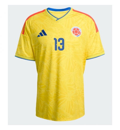 Colombia Yerry Mina #13 Thuis tenue WK 2026 Voetbalshirt Korte Mouw 2 Colombia Yerry Mina #13 Thuis tenue WK 2026 Voetbalshirt Korte Mouw 2