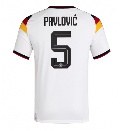 Duitsland Aleksandar Pavlovic #5 Thuis tenue WK 2026 Voetbalshirt Korte Mouw Duitsland Aleksandar Pavlovic #5 Thuis tenue WK 2026 Voetbalshirt Korte Mouw
