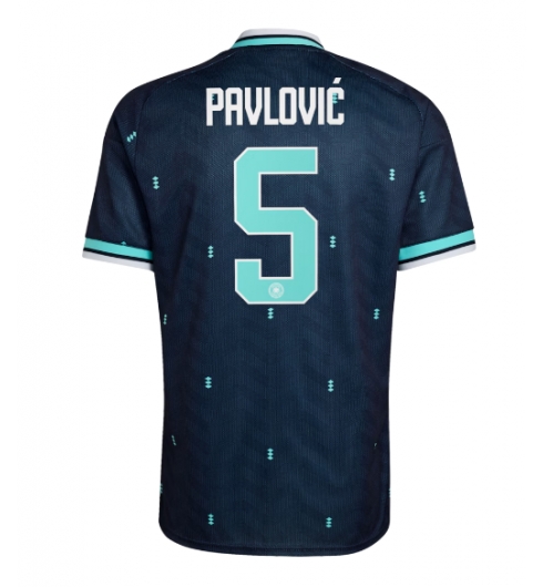 Duitsland Aleksandar Pavlovic #5 Uit tenue WK 2026 Voetbalshirt Korte Mouw Duitsland Aleksandar Pavlovic #5 Uit tenue WK 2026 Voetbalshirt Korte Mouw
