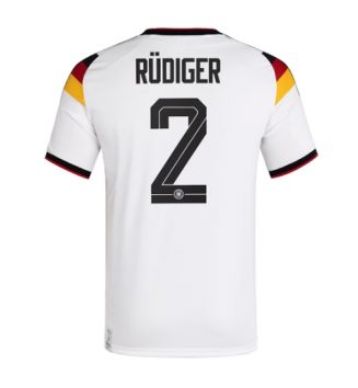 Duitsland Antonio Rudiger #2 Thuis tenue WK 2026 Voetbalshirt Korte Mouw Duitsland Antonio Rudiger #2 Thuis tenue WK 2026 Voetbalshirt Korte Mouw