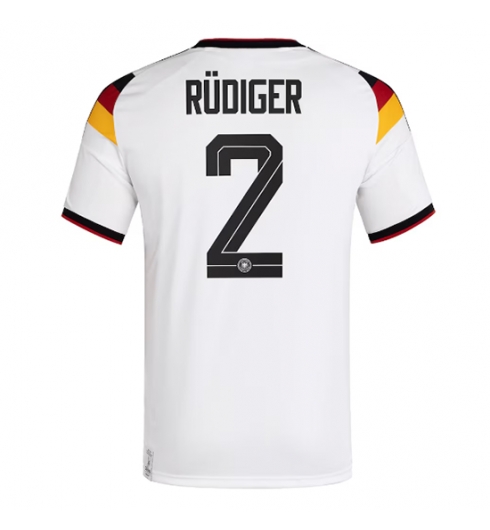 Duitsland Antonio Rudiger #2 Thuis tenue WK 2026 Voetbalshirt Korte Mouw Duitsland Antonio Rudiger #2 Thuis tenue WK 2026 Voetbalshirt Korte Mouw