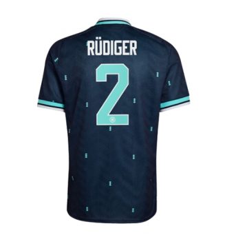 Duitsland Antonio Rudiger #2 Uit tenue WK 2026 Voetbalshirt Korte Mouw Duitsland Antonio Rudiger #2 Uit tenue WK 2026 Voetbalshirt Korte Mouw