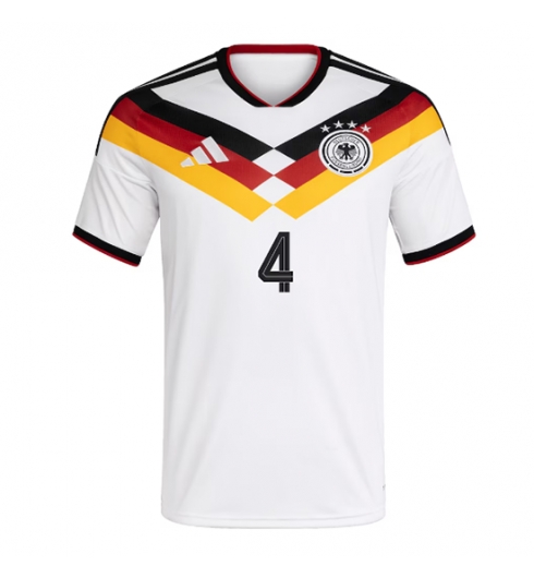 Duitsland Jonathan Tah #4 Thuis tenue WK 2026 Voetbalshirt Korte Mouw 2 Duitsland Jonathan Tah #4 Thuis tenue WK 2026 Voetbalshirt Korte Mouw 2