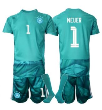 Duitsland Manuel Neuer #1 Keeper Thuis tenue Kids WK 2026 Voetbalshirt Korte Mouw + Shorts Duitsland Manuel Neuer #1 Keeper Thuis tenue Kids WK 2026 Voetbalshirt Korte Mouw + Shorts