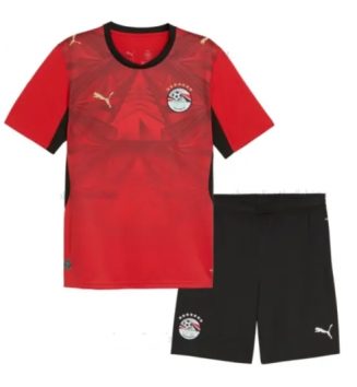 Egypte Thuis tenue Kids WK 2026 Voetbalshirt Korte Mouw + Shorts