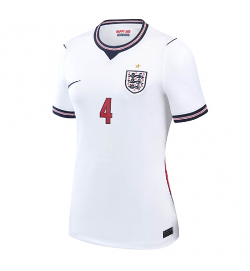 Engeland Declan Rice #4 Thuis tenue Dames WK 2026 Voetbalshirt Korte Mouw 2 Engeland Declan Rice #4 Thuis tenue Dames WK 2026 Voetbalshirt Korte Mouw 2