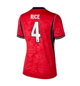 Engeland Declan Rice #4 Uit tenue Dames WK 2026 Voetbalshirt Korte Mouw