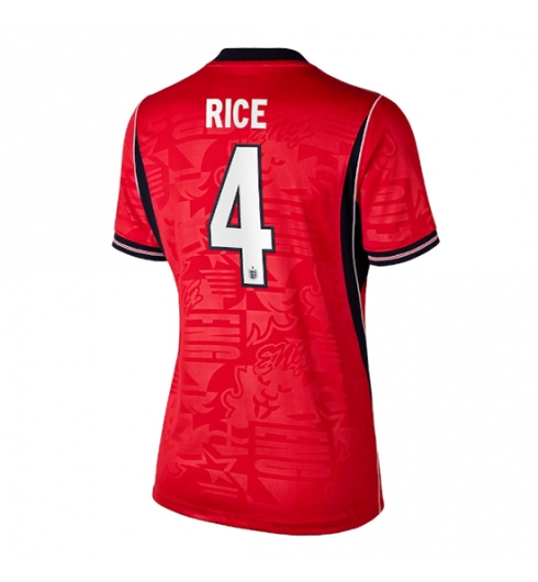 Engeland Declan Rice #4 Uit tenue Dames WK 2026 Voetbalshirt Korte Mouw Engeland Declan Rice #4 Uit tenue Dames WK 2026 Voetbalshirt Korte Mouw