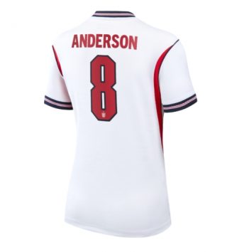 Engeland Elliot Anderson #8 Thuis tenue Dames WK 2026 Voetbalshirt Korte Mouw
