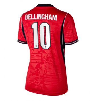 Engeland Jude Bellingham #10 Uit tenue Dames WK 2026 Voetbalshirt Korte Mouw