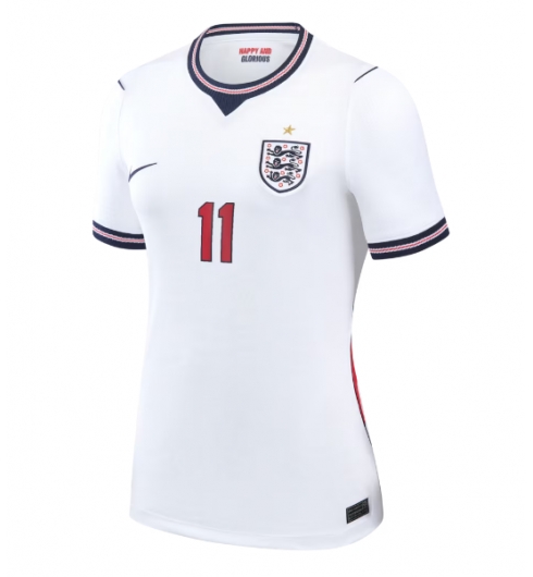 Engeland Marcus Rashford #11 Thuis tenue Dames WK 2026 Voetbalshirt Korte Mouw 2 Engeland Marcus Rashford #11 Thuis tenue Dames WK 2026 Voetbalshirt Korte Mouw 2
