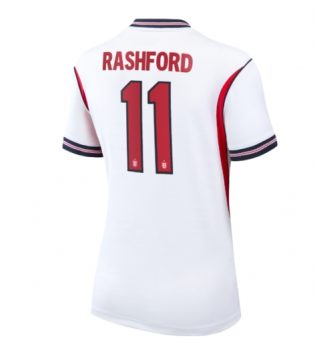 Engeland Marcus Rashford #11 Thuis tenue Dames WK 2026 Voetbalshirt Korte Mouw