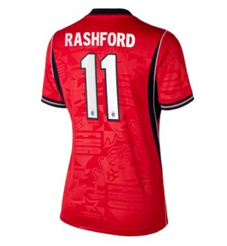 Engeland Marcus Rashford #11 Uit tenue Dames WK 2026 Voetbalshirt Korte Mouw