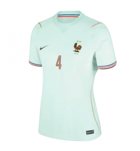 Frankrijk Dayot Upamecano #4 Uit tenue Dames WK 2026 Voetbalshirt Korte Mouw 2 Frankrijk Dayot Upamecano #4 Uit tenue Dames WK 2026 Voetbalshirt Korte Mouw 2