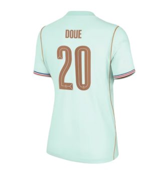 Frankrijk Desire Doue #20 Uit tenue Dames WK 2026 Voetbalshirt Korte Mouw Frankrijk Desire Doue #20 Uit tenue Dames WK 2026 Voetbalshirt Korte Mouw
