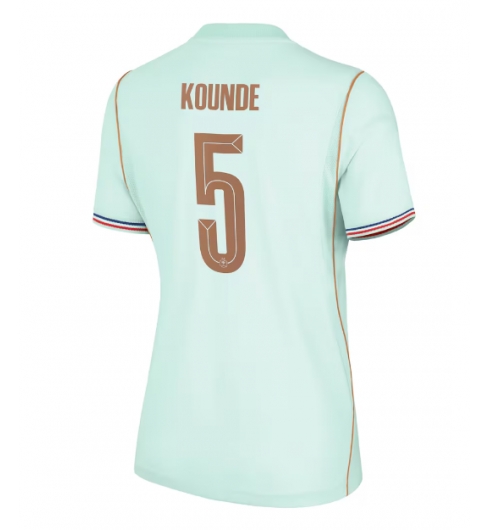 Frankrijk Jules Kounde #5 Uit tenue Dames WK 2026 Voetbalshirt Korte Mouw Frankrijk Jules Kounde #5 Uit tenue Dames WK 2026 Voetbalshirt Korte Mouw