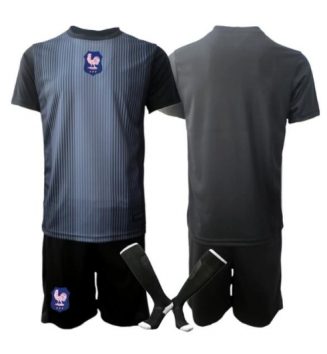 Frankrijk Keeper Thuis tenue Kids WK 2026 Voetbalshirt Korte Mouw + Shorts Frankrijk Keeper Thuis tenue Kids WK 2026 Voetbalshirt Korte Mouw + Shorts