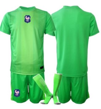 Frankrijk Keeper Uit tenue Kids WK 2026 Voetbalshirt Korte Mouw + Shorts Frankrijk Keeper Uit tenue Kids WK 2026 Voetbalshirt Korte Mouw + Shorts