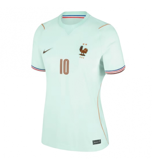Frankrijk Kylian Mbappe #10 Uit tenue Dames WK 2026 Voetbalshirt Korte Mouw 2 Frankrijk Kylian Mbappe #10 Uit tenue Dames WK 2026 Voetbalshirt Korte Mouw 2