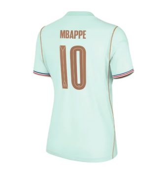 Frankrijk Kylian Mbappe #10 Uit tenue Dames WK 2026 Voetbalshirt Korte Mouw Frankrijk Kylian Mbappe #10 Uit tenue Dames WK 2026 Voetbalshirt Korte Mouw