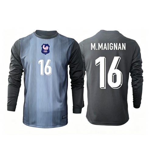 Frankrijk Mike Maignan #16 Keeper Thuis tenue WK 2026 Lange Mouwen Frankrijk Mike Maignan #16 Keeper Thuis tenue WK 2026 Lange Mouwen