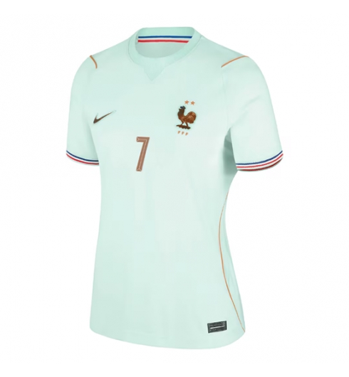 Frankrijk Ousmane Dembele #7 Uit tenue Dames WK 2026 Voetbalshirt Korte Mouw 2 Frankrijk Ousmane Dembele #7 Uit tenue Dames WK 2026 Voetbalshirt Korte Mouw 2