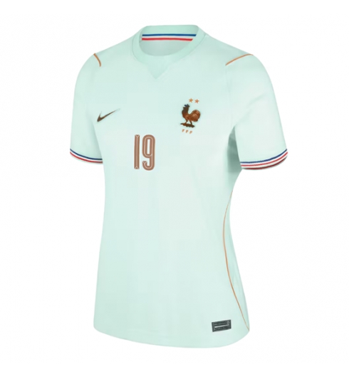 Frankrijk Theo Hernandez #19 Uit tenue Dames WK 2026 Voetbalshirt Korte Mouw 2 Frankrijk Theo Hernandez #19 Uit tenue Dames WK 2026 Voetbalshirt Korte Mouw 2