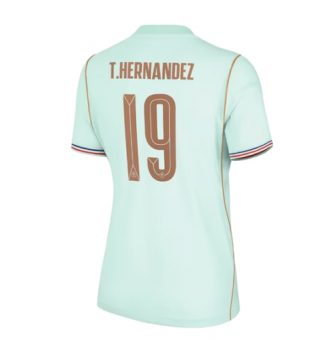 Frankrijk Theo Hernandez #19 Uit tenue Dames WK 2026 Voetbalshirt Korte Mouw Frankrijk Theo Hernandez #19 Uit tenue Dames WK 2026 Voetbalshirt Korte Mouw