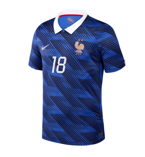 Frankrijk Warren Zaire-Emery #18 Thuis tenue WK 2026 Voetbalshirt Korte Mouw 2 Frankrijk Warren Zaire-Emery #18 Thuis tenue WK 2026 Voetbalshirt Korte Mouw 2