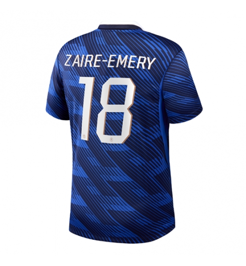 Frankrijk Warren Zaire-Emery #18 Thuis tenue WK 2026 Voetbalshirt Korte Mouw Frankrijk Warren Zaire-Emery #18 Thuis tenue WK 2026 Voetbalshirt Korte Mouw