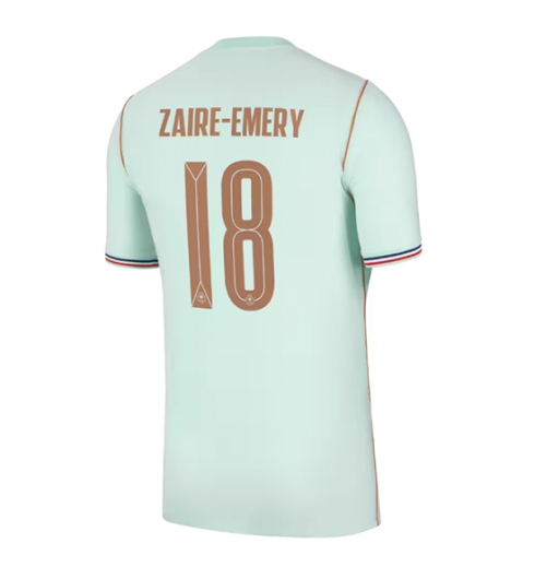 Frankrijk Warren Zaire-Emery #18 Uit tenue WK 2026 Voetbalshirt Korte Mouw Frankrijk Warren Zaire-Emery #18 Uit tenue WK 2026 Voetbalshirt Korte Mouw