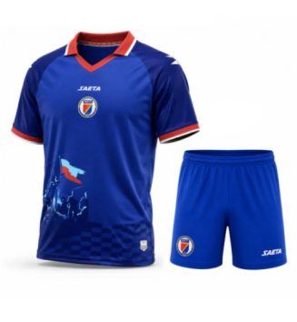 Haïti Thuis tenue Kids WK 2026 Voetbalshirt Korte Mouw + Shorts