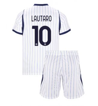 Inter Milan Lautaro Martinez #10 Uit tenue Kids 2026-27 Voetbalshirt Korte Mouw + Shorts