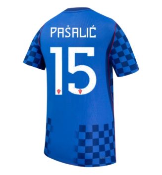 Kroatië Mario Pasalic #15 Uit tenue WK 2026 Voetbalshirt Korte Mouw Kroatië Mario Pasalic #15 Uit tenue WK 2026 Voetbalshirt Korte Mouw