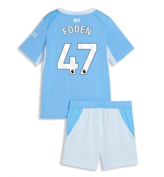 Manchester City Phil Foden #47 Thuis tenue Kids 2026-27 Voetbalshirt Korte Mouw + Shorts