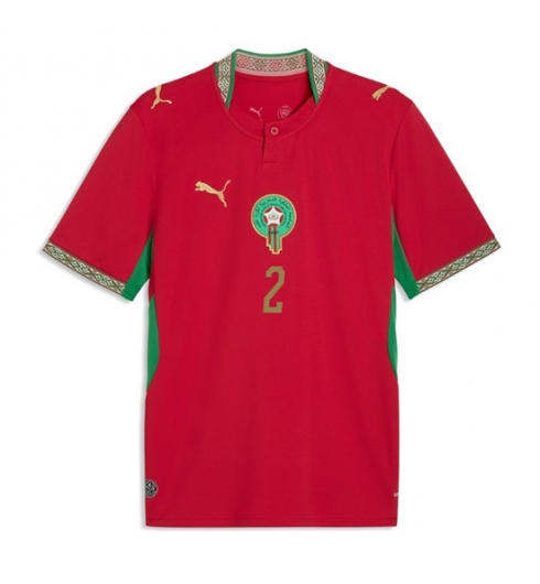 Marokko Achraf Hakimi #2 Thuis tenue WK 2026 Voetbalshirt Korte Mouw 2 Marokko Achraf Hakimi #2 Thuis tenue WK 2026 Voetbalshirt Korte Mouw 2