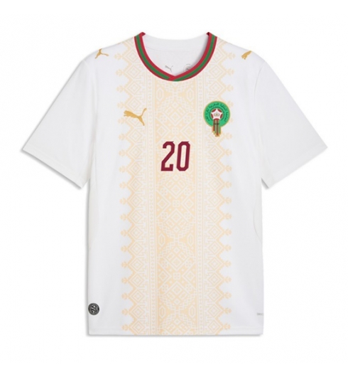 Marokko Ayoub El Kaabi #20 Uit tenue WK 2026 Voetbalshirt Korte Mouw 2 Marokko Ayoub El Kaabi #20 Uit tenue WK 2026 Voetbalshirt Korte Mouw 2