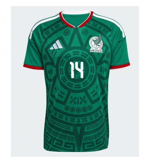 Mexico Erick Sanchez #14 Thuis tenue WK 2026 Voetbalshirt Korte Mouw 2 Mexico Erick Sanchez #14 Thuis tenue WK 2026 Voetbalshirt Korte Mouw 2
