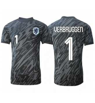 Nederland Bart Verbruggen #1 Keeper Thuis tenue WK 2026 Voetbalshirt Korte Mouw Nederland Bart Verbruggen #1 Keeper Thuis tenue WK 2026 Voetbalshirt Korte Mouw