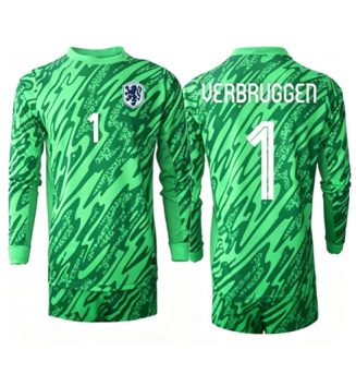 Nederland Bart Verbruggen #1 Keeper Uit tenue WK 2026 Lange Mouwen Nederland Bart Verbruggen #1 Keeper Uit tenue WK 2026 Lange Mouwen