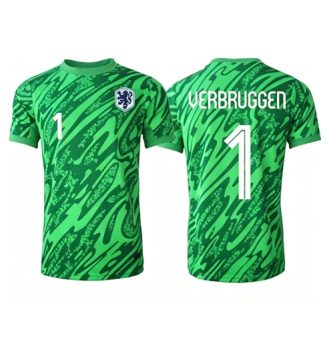 Nederland Bart Verbruggen #1 Keeper Uit tenue WK 2026 Voetbalshirt Korte Mouw Nederland Bart Verbruggen #1 Keeper Uit tenue WK 2026 Voetbalshirt Korte Mouw