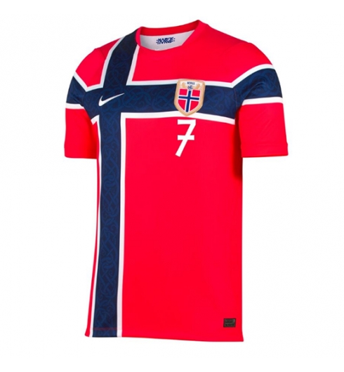 Noorwegen Alexander Sorloth #7 Thuis tenue WK 2026 Voetbalshirt Korte Mouw 2 Noorwegen Alexander Sorloth #7 Thuis tenue WK 2026 Voetbalshirt Korte Mouw 2