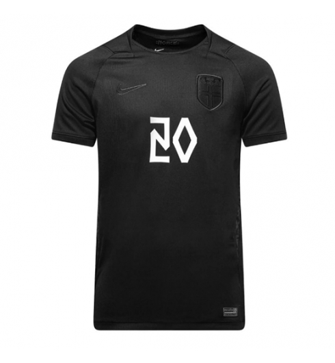 Noorwegen Antonio Nusa #20 Uit tenue WK 2026 Voetbalshirt Korte Mouw 2 Noorwegen Antonio Nusa #20 Uit tenue WK 2026 Voetbalshirt Korte Mouw 2