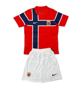Noorwegen Thuis tenue Kids WK 2026 Voetbalshirt Korte Mouw + Shorts