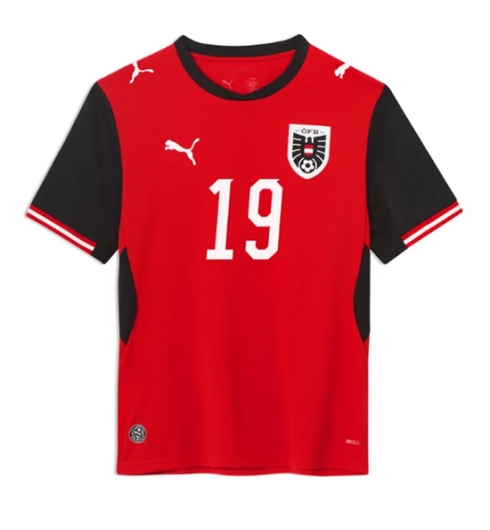 Oostenrijk Christoph Baumgartner #19 Thuis tenue WK 2026 Voetbalshirt Korte Mouw 2 Oostenrijk Christoph Baumgartner #19 Thuis tenue WK 2026 Voetbalshirt Korte Mouw 2