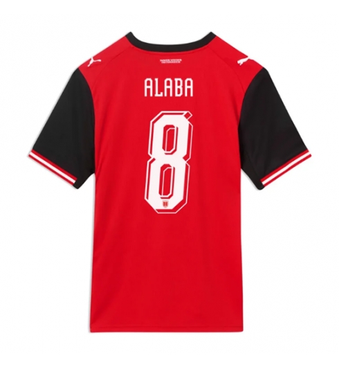 Oostenrijk David Alaba #8 Thuis tenue WK 2026 Voetbalshirt Korte Mouw Oostenrijk David Alaba #8 Thuis tenue WK 2026 Voetbalshirt Korte Mouw