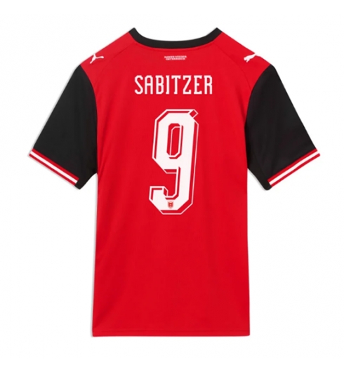 Oostenrijk Marcel Sabitzer #9 Thuis tenue WK 2026 Voetbalshirt Korte Mouw Oostenrijk Marcel Sabitzer #9 Thuis tenue WK 2026 Voetbalshirt Korte Mouw