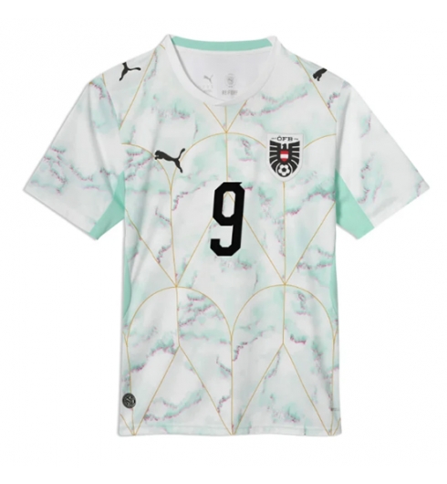 Oostenrijk Marcel Sabitzer #9 Uit tenue WK 2026 Voetbalshirt Korte Mouw 2 Oostenrijk Marcel Sabitzer #9 Uit tenue WK 2026 Voetbalshirt Korte Mouw 2